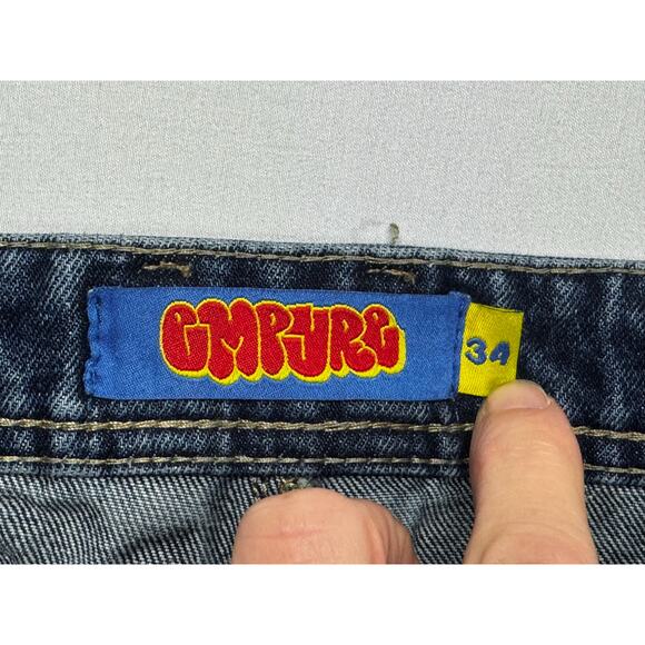 Empyre Men's Wide Leg Zip Off Cargo Denim Skate Jeans - Size 34 (35x29.5) - Picture 5 of 6